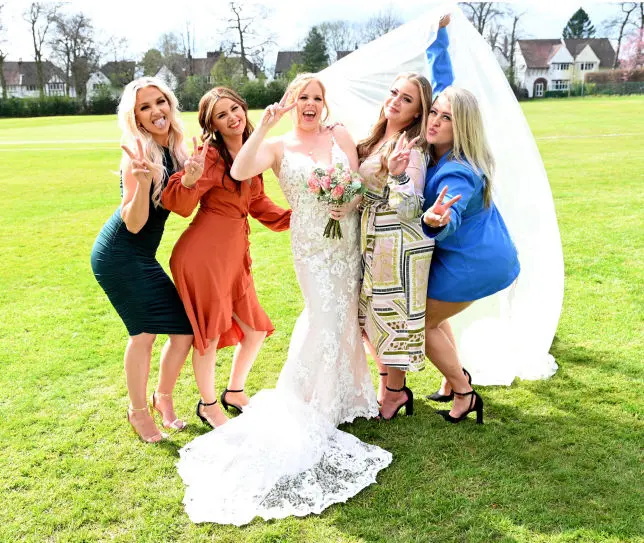 Bride and her best friends 
